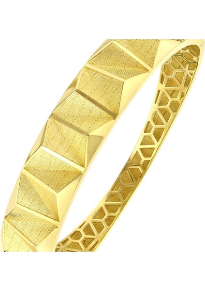 Altın Tasarım Kelepçe - 14K fırsatları