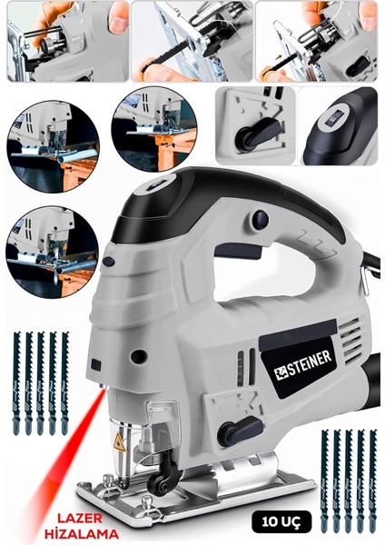 Alman 4600 W Lazerli Sjs Metal Şanzuman 6 Kademe Devirli Pandül Ayarlı Dekupaj Testere Makin fiyatları