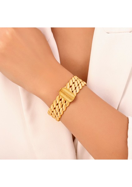 Altın Kelepçe Bilezik - 14K modelleri