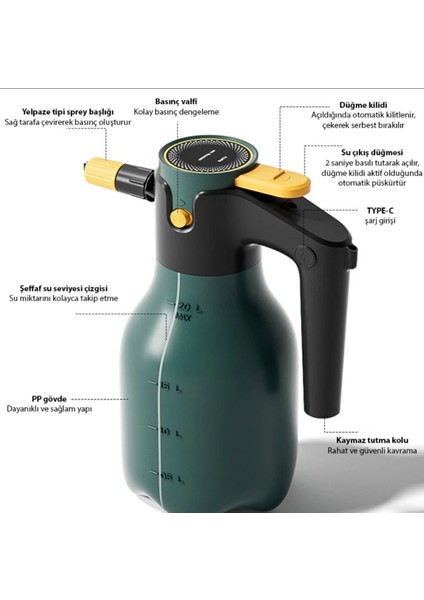 Şarjlı Basınç Ayarlı Köpük Pompası Çok güçlü basınçlı Araba yıkama Bataryalı uzun şarj süresi fiyatları