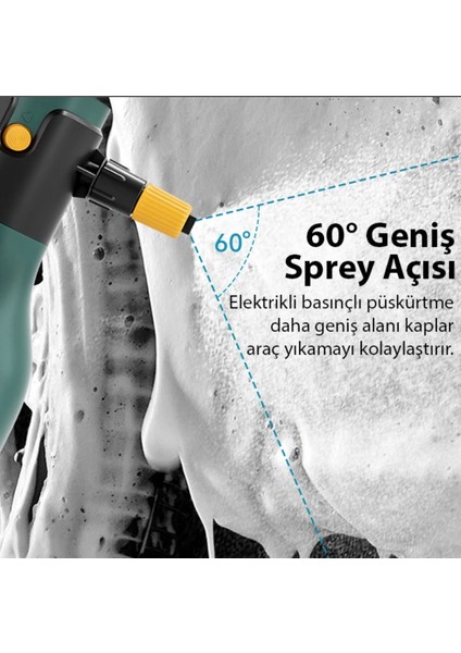 Şarjlı Basınç Ayarlı Köpük Pompası Çok güçlü basınçlı Araba yıkama Bataryalı uzun şarj süresi