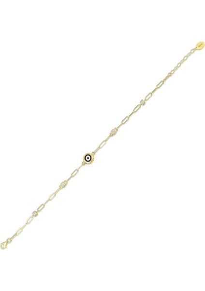 Nazar Boncuklu Tasarım Bileklik - 14K