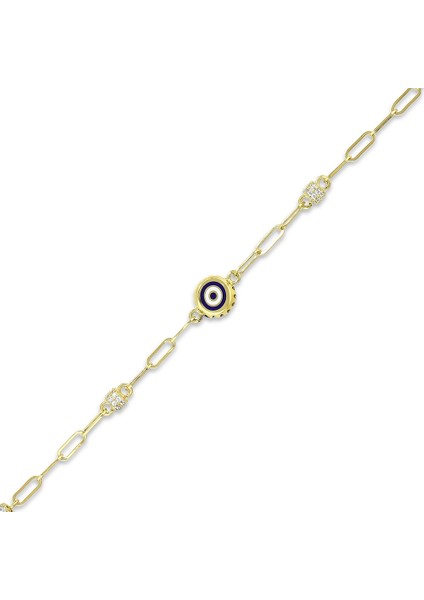 Nazar Boncuklu Tasarım Bileklik - 14K fiyatları
