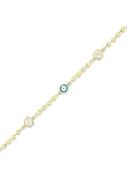Nazar Boncuklu Altın Çocuk Bileklik - 14K fiyatları