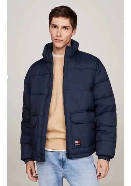 Erkek Lacivert Şişme Mont