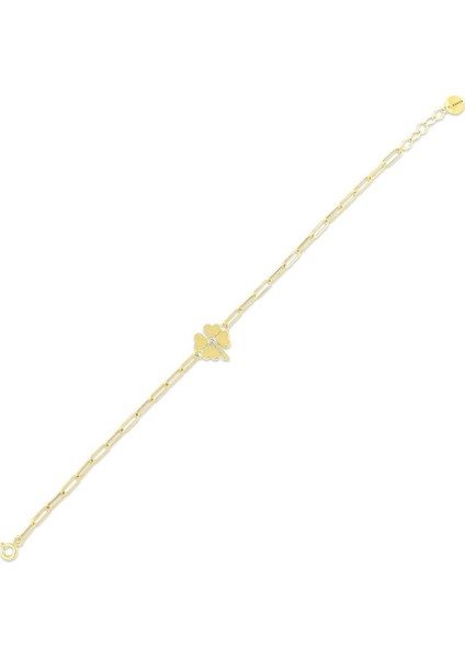 Şans Yonca Altın Bileklik - 14K