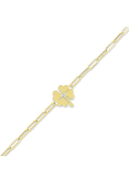 Şans Yonca Altın Bileklik - 14K fiyatları