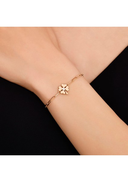 Şans Yonca Altın Bileklik - 14K modelleri