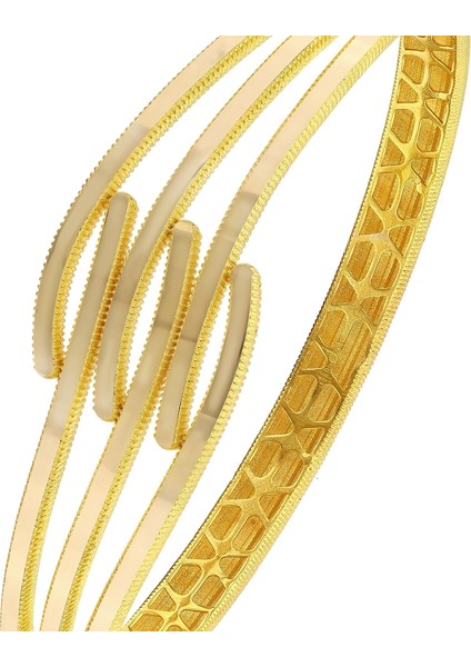 Altın Tasarım Kelepçe - 14K fırsatları