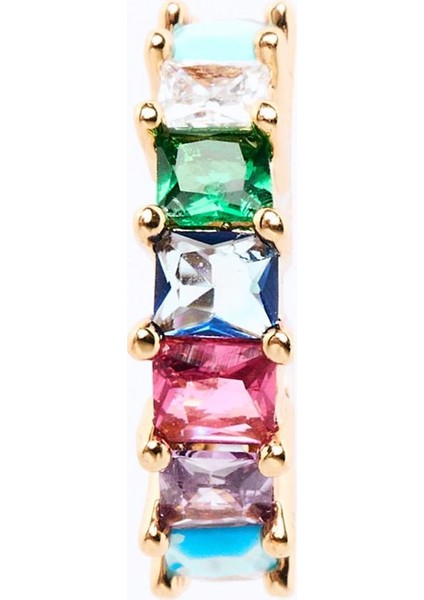 Karışık Parlak Taş Detaylı Kıkırdak Küpesi fırsatları