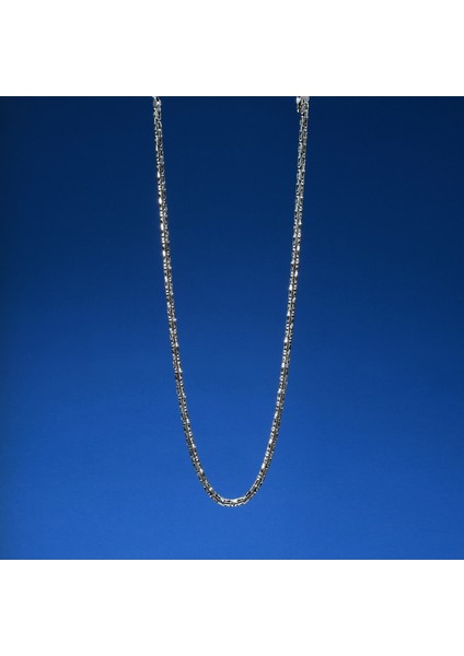 140 Mikron Oksitli Yuvarlak Kral Gümüş Zincir fiyatları