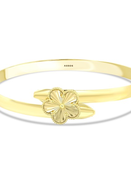 Altın Tasarım Kelepçe - 14K fırsatları