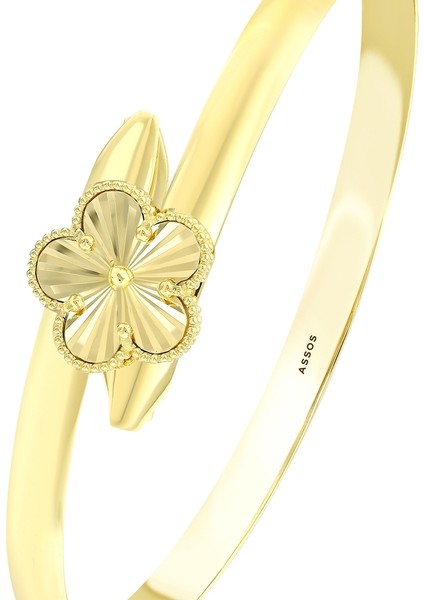 Altın Tasarım Kelepçe - 14K indirimleri