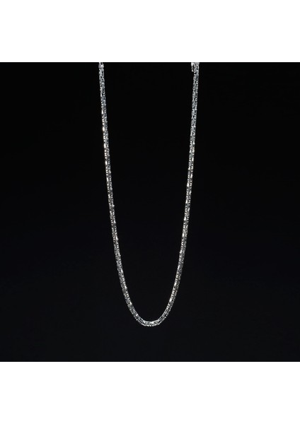 140 Mikron Oksitli Yuvarlak Kral Gümüş Zincir indirimleri