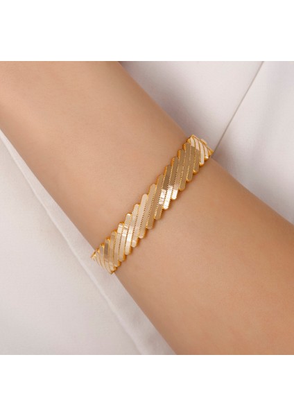 Altın Tasarım Kelepçe - 14K modelleri