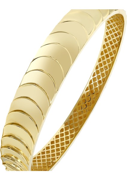 Altın Tasarım Kelepçe - 14K indirimleri