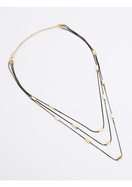 Karışık Dikdörtgen Figürlü Üçlü Ayarlanabilir Kolye fiyatları