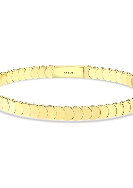 Altın Tasarım Kelepçe - 14K fırsatları