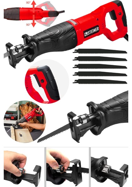 Alman Turbo 9001 Devir Ayarlı Bakır Sargı Motor Tuğla Beton Kemik Kesme Tilki Kuyruğu Makine