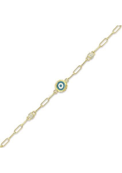 Nazar Boncuklu Tasarım Bileklik - 14K fiyatları
