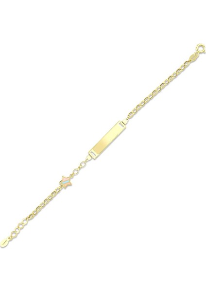 Yıldız Figürlü Altın Çocuk Künye - 14K