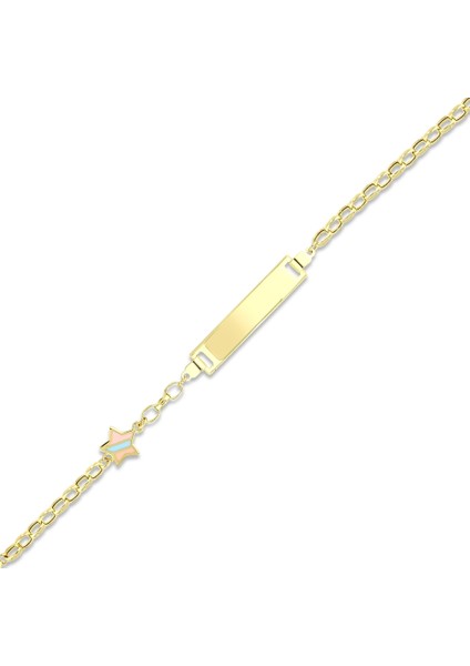 Yıldız Figürlü Altın Çocuk Künye - 14K fiyatları
