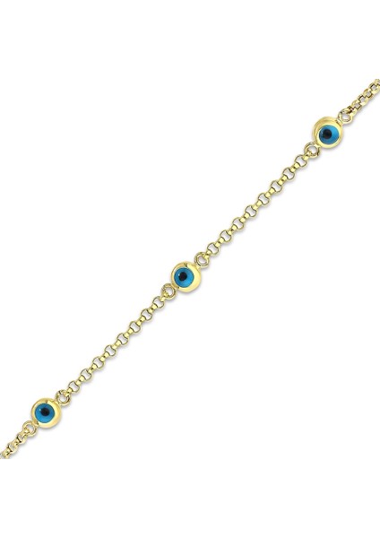 Nazar Boncuklu Altın Çocuk Bileklik - 14K fiyatları