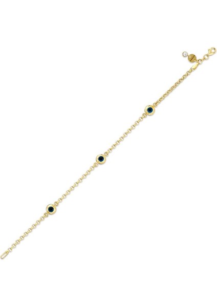 Nazar Boncuklu Altın Bileklik - 14K