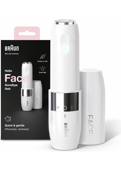 FS1000 Mini Tüy Alma Makinesi + Pil ve Temizleme Fırçası, Seyahat Boy, Kablosuz Kullanım