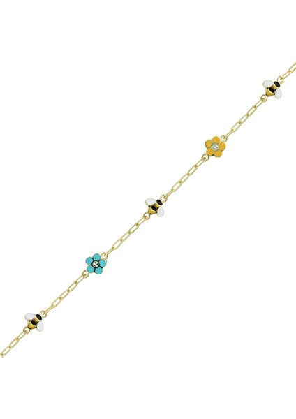 Figürlü Altın Çocuk Bileklik - 14K fiyatları