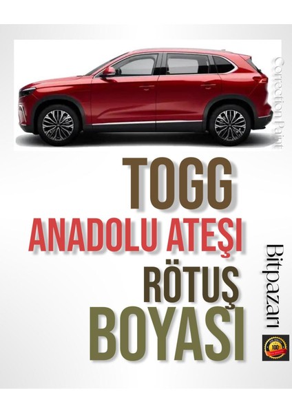 Togg Anadolu Ateşi , Sedefli Kırmızı 25 + 25ML Çift Şişe Orjinal Rötuş Boyası