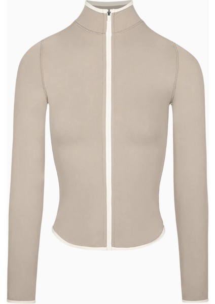 Base Contrast Trim Zip Up Jacket Şekillendirici Kontrast Detaylı Kadın Ceket fiyatları