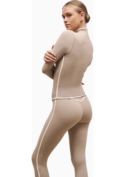 Base Contrast Trim Zip Up Jacket Şekillendirici Kontrast Detaylı Kadın Ceket fırsatları