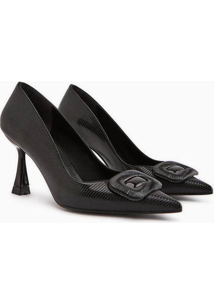 Hiam Siyah Tokalı Kadın Topuklu Ayakkabı modelleri