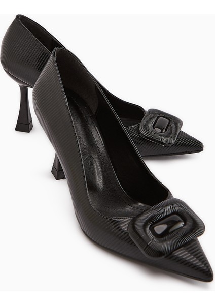 Hiam Siyah Tokalı Kadın Topuklu Ayakkabı fırsatları