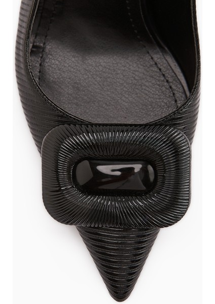 Hiam Siyah Tokalı Kadın Topuklu Ayakkabı indirimleri