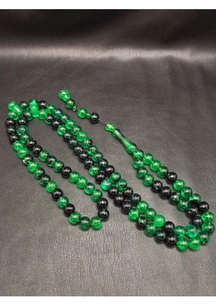 Yeşil Siyah Renk 99'lu Toz Kehribar Tesbih modelleri