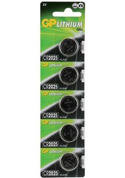 Gp CR2025 3 V Lityum 5'li Para Pil (292292)
