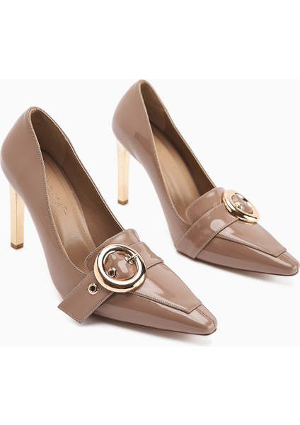 Elisar Vizon Rugan Kemer Detaylı Kadın Topuklu Ayakkabı