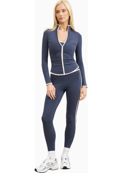 Base Contrast Trim Zip Up Jacket Şekillendirici Kontrast Detaylı Kadın Ceket modelleri