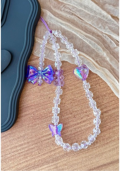 Miraztasarım Şeffaf Küp Boncuklu Renkli Detaylı Telefon Charmı/telefon Askısı Çanta Charmı5