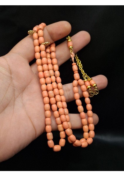 Özel 99'lu Model Doğal Akdeniz Mercan Taş Tesbih fiyatları