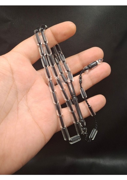 Içi Siyah Şeffaf Renk Kesme Kesim Toz Kehribar Tesbih fiyatları