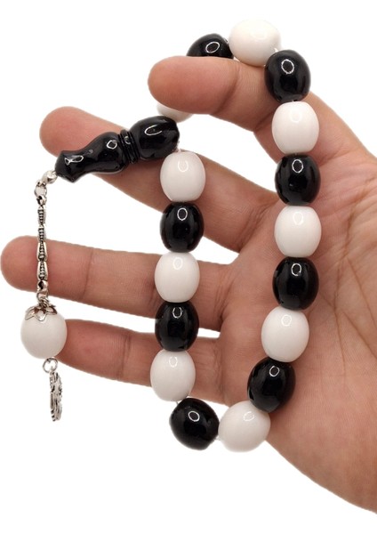 Siyah Beyaz Taraftar Maskot Efe Model ve Zaza Model Tesbih Seti fiyatları