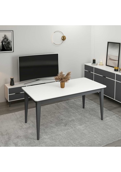 Elina Açılır Yemek Masası - Beyaz/antrasit fiyatları