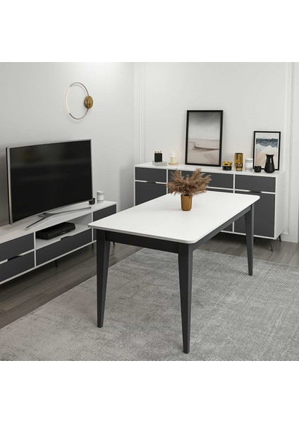 Elina Açılır Yemek Masası - Beyaz/antrasit modelleri