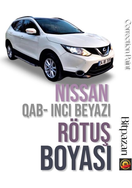 Nıssan Qashqai - Inci Beyaz Otomobil Çizik Taş Izi Giderici Rötüş Boyası 20+20ML Çift Şişe