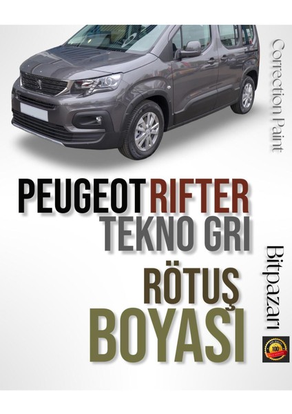 Peugeot Rıfter Tekno Gri - Kca - Çizik Giderici Fırçalı Rötuş Boyası 20 ml