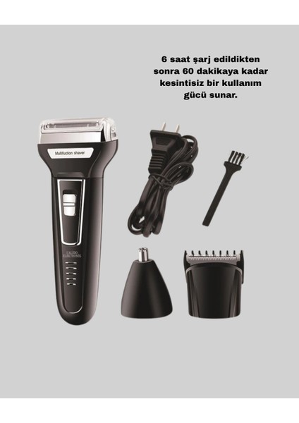 Insua Erkek Bakım Seti - 3 Başlıklı Şarjlı Tıraş Makinesi, 60 Dakika Kablosuz Kullanım indirimleri