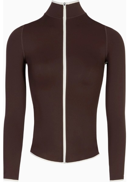 Base Contrast Trim Zip Up Jacket Şekillendirici Kontrast Detaylı Kadın Ceket fiyatları